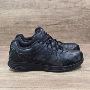 New Balance 577 Men’s Size 13 2E Black Leather Walking Shoes (MW577BK)